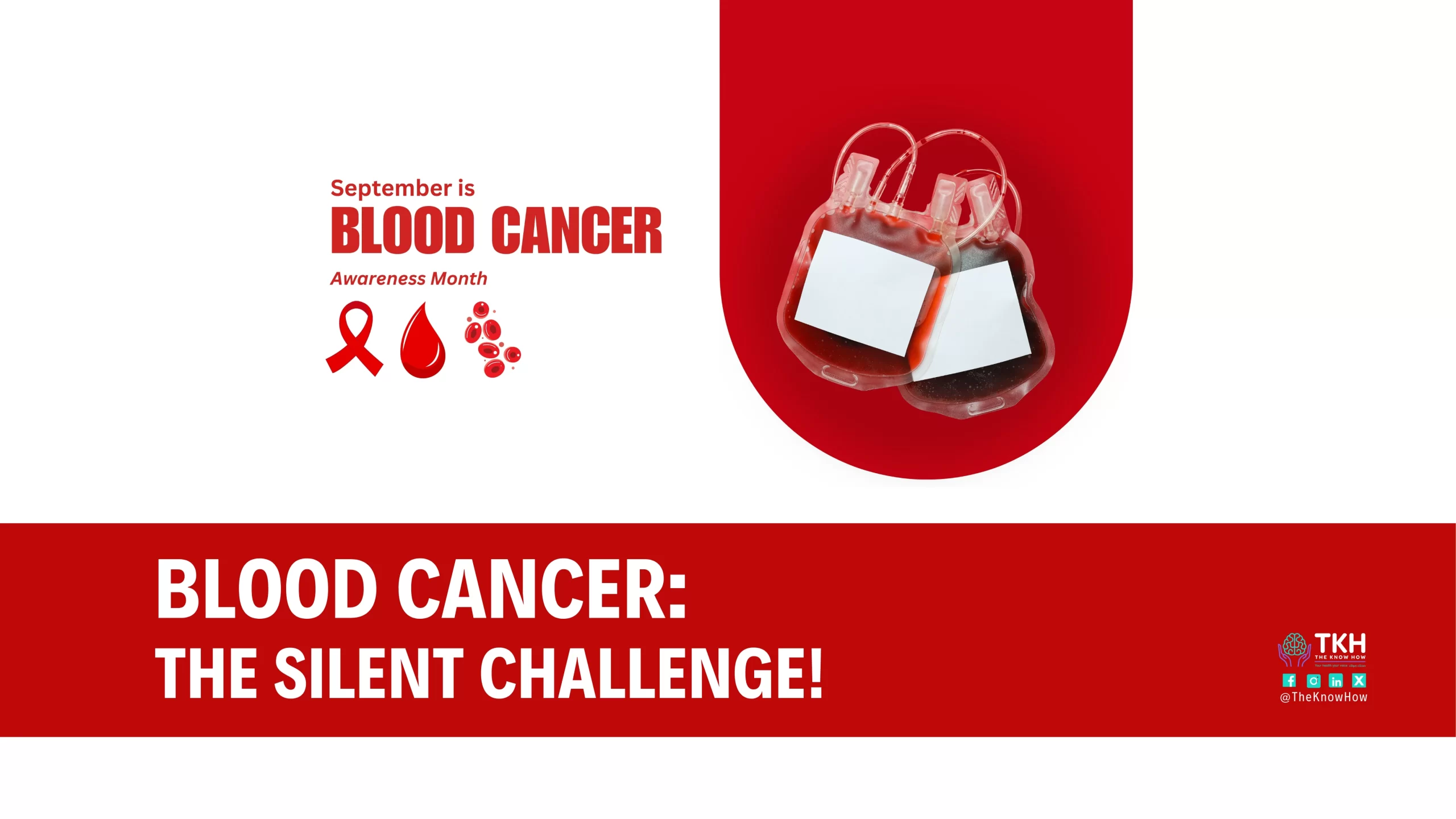 Two Blood pockets symbolize the Blood Cancer Awareness for the Month of September