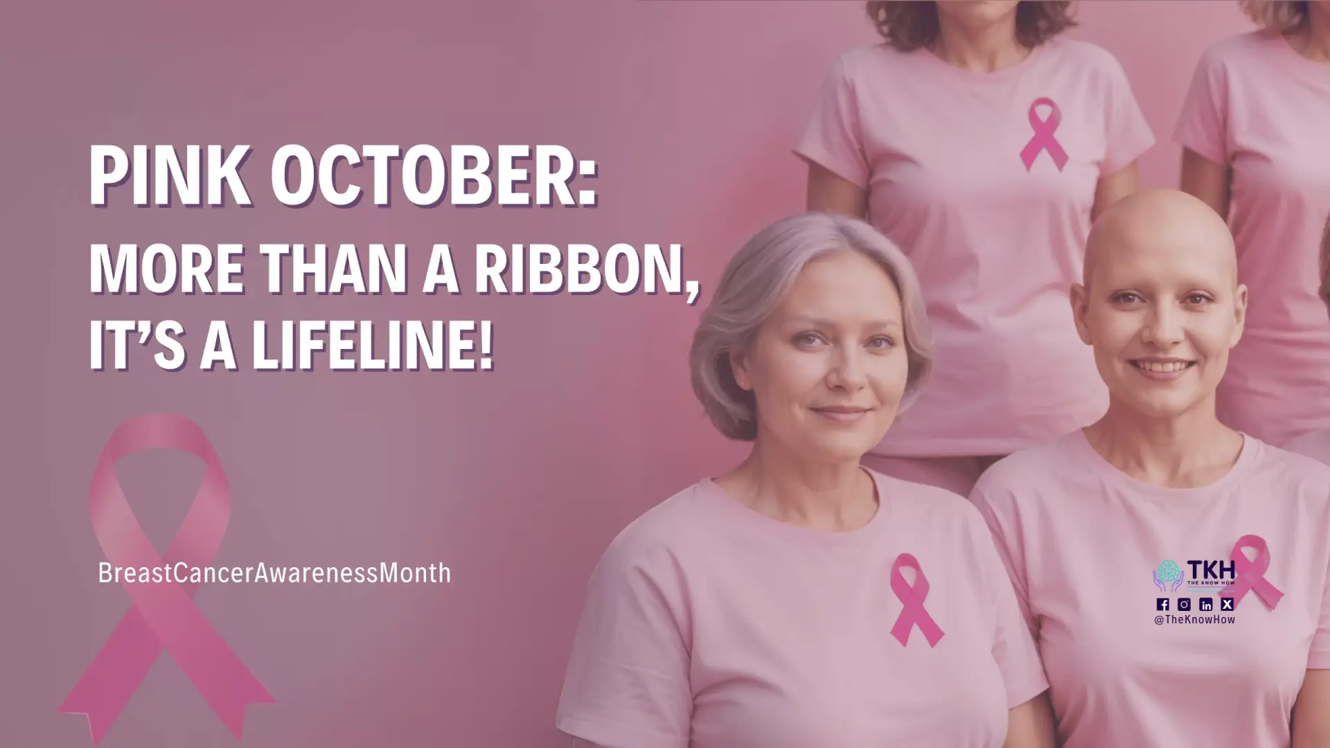 Breast Cancer Awareness Pink Ribbon - Early Detection and Screening Support