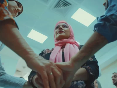 Woman Getting Breast Cancer Support – Patient Care and Treatment Woman receiving breast cancer support - patient care and emotional support for cancer treatment